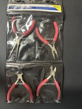 9-30428 Sears 30428 Vintage Companion Tools 4 Piece Mini Plier Set Complete Unused