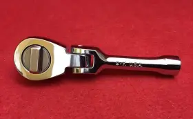 Sk 45178 New Tools 3/8 Inch Ratchet Polishedchrome #45178 Stubby Flex-head 40 Tooth U.s.a