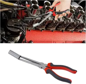 Smilfuy-smfy-105 Smilfuy Car Spark Plug Wire Removal Pliers Tool High Voltage Cylinder Cable Silver