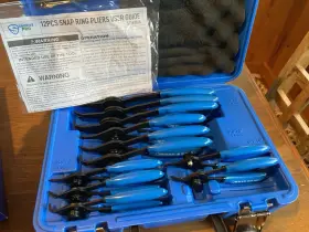 St167016 Smotive Pro 11 Pc Versatile Retaining Snap Ring Pliers Set Heavy Duty Fixed Tip Combination