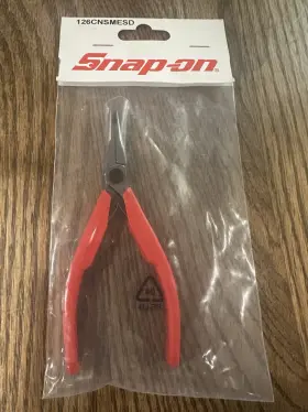 126cnsmesd Snap-on New Chain Nose Needle Pliers Red