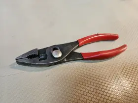 137cp Snap-on Vintage Adjustable/slip-joint Pliers # Red Handles Great Shape