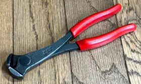 17-acp Snap-on 17acp Tools 7.5 Inch Long End Cutter Nipper Pliers Wire Cutting Red Soft Grip