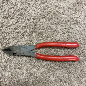 388cf Snap-on For Tools 8 Inch High-leverage Red Soft Grip Diagonal Cutter Usa