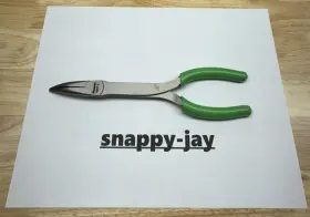 408cfg Snap-on 408cf Tools Usa New Green Soft Grip 9 Inch Stork Bent Needle Nose Pliers