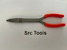 408cfo Snap-on 408cf Tools Usa New Orange Soft Grip 9 Inch Stork Bent Needle Nose Pliers