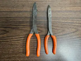 609cf Snap-on 408cf 2pcs Orange Soft Grip Pliers And