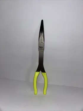 411cfhv Snap-on 411cf Tools New Hi-viz Soft Grip 11 Inch Long Neck 35 Bent Nose Pliers