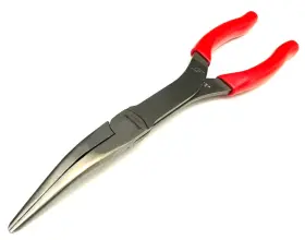 411cfr Snap-on 411cf New Red Soft Grip 11 Inch Long Neck 35 Bent Nose Pliers