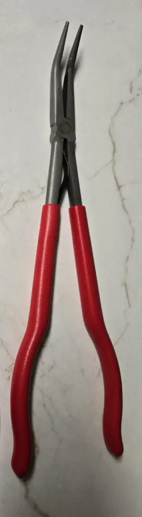 415c Snap-on Tools 35 Bent Nose Pliers Red Handle 15 Inches Long
