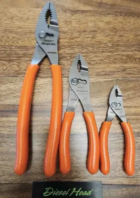 44acfo Snap-on New Tools 3 Pc Orange Plers Set 44acfo Snap-on New Tools 3 Pc Orange Plers Set
