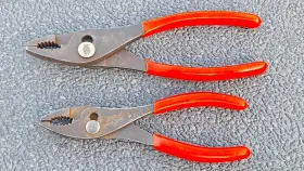 45cp Snap-on 44cp Rare Vintage Usa 4 Inch 5 Red Slip Joint Midget / Mini Plier Set