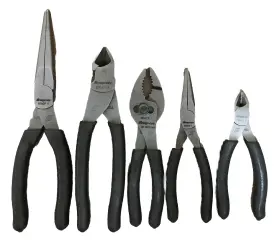46acf-1-97acf-1 Snap-on 46acf-97acf 6pc Miscellaneous Pliers Set With Black Soft Grip Handles