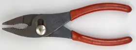 46cp Snap-on Tools 6-1/2 Inch Long Slip Joint Pliers Usa Red Grip Used