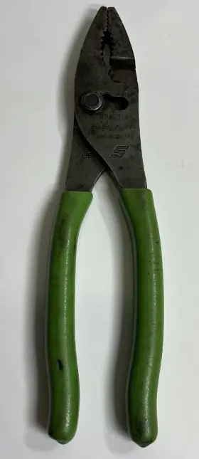 47acfe Snap-on Tools 8 Inch Green Talon Grip Combination Slip Joint Pliers