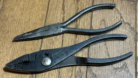 96-bcp Snap-on 47acp 47-acp 96bcp Tools Set Pliers Needle Nose Adjustable Slip Joint Groove Lot 7.5 Inch Long