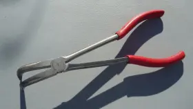 490a-cp Snap-on 490a Cp 10 Inch Long Reach Bent Needle Nose Pliers