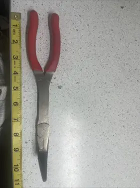 490cf Snap-on 90 Bent Red Needle Nose Pliers