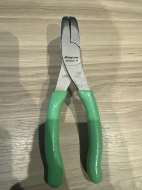 497acfg Snap-on Tools Green Soft Grip 7 Inch 90 Angle Jaw Needle Nose Pliers
