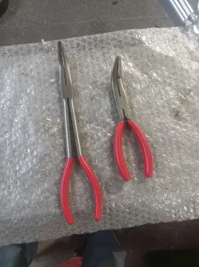 497ccp Snap-on 2 Piece Curved Needlenose Plier Set. And 490cp. Excellent