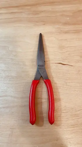 597acf Snap-on 8 Inch Long Nose Pin Gripping Pliers