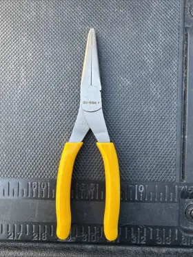 6v-6194 Snap-on Cat Tools Usa By Snapon Caterpillar Long Needle Nose Pliers Rare Yellow