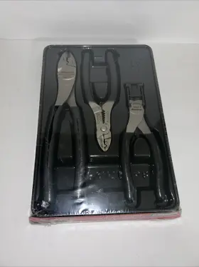 Pwcs7a Snap-on 786cf 29acf New Ships Free 3 Pc Black Wire Service Pliers Set And
