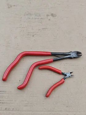 812ep-746cg Snap-on Tools Usa 2pc Pistol Grip Diagonal Cutters Red
