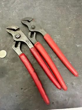 81acp Snap-on 2 Channel Locking Pliers Tongue And Groove Good Condition
