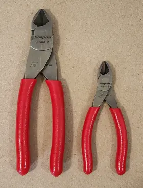 85acf-87acf Snap-on 85acf - 5 Inch And 87acf 7 Vectoredge Diagonal Cutters Red Lot Of 2