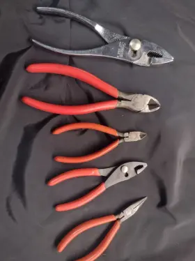44cp Snap-on 86ac Lot Of 5 Tools Pliers Nippers Needlenose Vintage Usa 46p