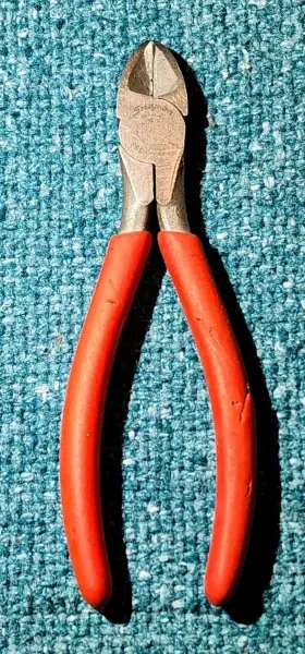 86bcp Snap-on Vtg Tools 6 Inch Diagonal Wire Side Cutter Usa Red Handle 6-1/4 Oal