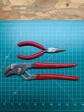 Snap-on 90ap/95bcp Snap-on Tool Set 91acp 9 Inch Adjustable Joint Pliers And 95bcp Needle Nose Usa