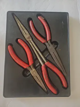 911acf Snap-on 911acf/96acf/95acf Tools Set Of 3 Long Reach Needle Nose Plier