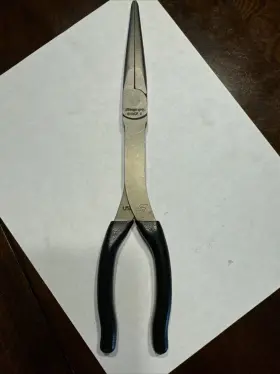911acfbk Snap-on 911acf Tools New Black 11 Inch Long Needle Nose Pliers Soft Grips Usa