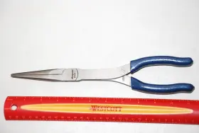 911acfmb Snap-on Tools New Ships For Free 11 Inch Power Blue Talon Grip Needle Nose Pliers
