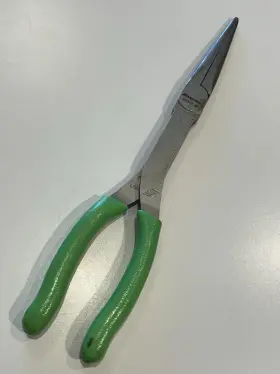 911afc Snap-on Green Long Needle Nose Pliers Never Used Slightly Rough Surfaces