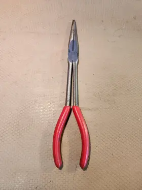 911bcp Snap-on 11 Inch Long Needle Nose Pliers Red Grip