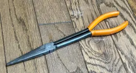 911-cp Snap-on 911cp Vtg Tools Usa 11 Inch Long Reach Needle Nose Pliers Stork Orange Grip