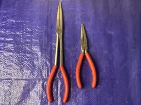 911cp-96acp Snap-on 2pc 911cp 11 Inch Long Needle Nose And 96acp 7 Pliers Set