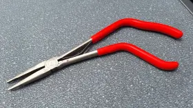 912ep Snap-on 11 Inch Pistol Grip Needle Nose Pliers Nice - Teeth Still Sharp