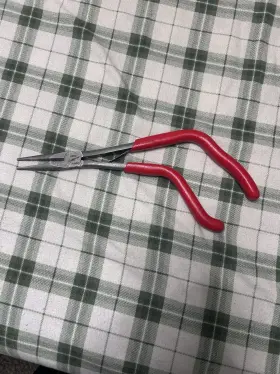 91aep Snap-on 11 Inch Pistol Grip Needle Nose Pliers Red Brand New