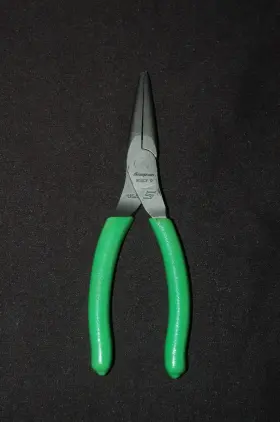 95acf Snap-on Tools 6 Inch Needle Nose Pliers Green Soft Grip