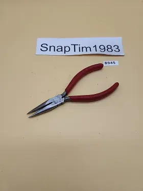 95acp Snap-on Tools Needle Nose Pliers 6 Inch Red Handle Usa