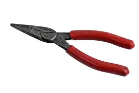 95cf Snap-on Tools 6 Inch Long Needle Nose Pliers Red Soft Grip Usa