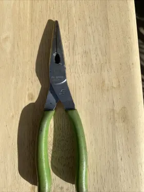 96acfg Snap-on 96acf Tools New 8 Inch Needle Nose Pliers Green Soft Grip Usa