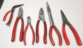 96af Snap-on Tools Various Pliers Lot Of 6 - Needle Nose -diagonal Cutters