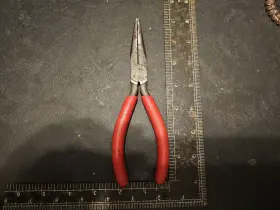 96bop Snap-on Talon Grip Needle Nose Pliers Red Usa