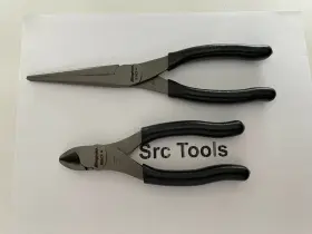 86acfg Snap-on 97acf 97acfg 86acf Tools Usa New 2pc Black Soft Grip Cutter And Needle Nose Plier Lot Set