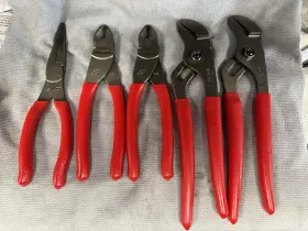 Acf96 Snap-on New Tools 5 Piece Pliers Lot